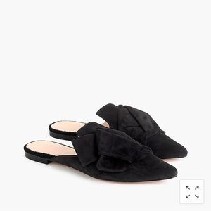 J crew pointed toe slides in suede